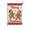 2026 Nueva Bandera de Jardín Navideña Transfronteriza Decoración Exterior para Patio con Patrones de Papá Noel y Muñeco de Nieve Pancarta de Jardín