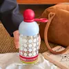 Copo de Água Criativo e Estiloso para Meninas, Copo de Vidro Borossilicato de Alta Temperatura com Design Elegante, Copo Portátil com Canudo para Estudantes