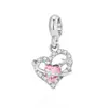 Pulsera con cuentas cruzadas colgante DIY corazón de amor unicornio mariposa adorno colgante pulsera brazalete charm materiales hechos a mano