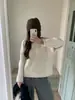 Suéter Pulóver de Manga Raglán con Dobladillo Enrollado Estilo Coreano Huang Zheng para Mujer, Versátil de Invierno Suave Grueso Estilo Perezoso Top 541170