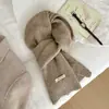 Cachecol de Lã Mesclada Cor Sólida para Mulheres, Outono e Inverno Tricotado Quente Versão Coreana Versátil Moda Fresca Doce Protetor de Pescoço