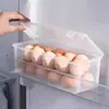 Caixa de Armazenamento de Ovos para Porta Lateral de Geladeira, Caixa Plástica Transparente para Conservar Frescor, Porta-Ovos, Bandeja de Ovos