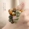 La belleza del mundo está dispuesta a enlazarse contigo blanco degradado Jade Bodhi giro a mano para hombres y mujeres giro en el dedo suave giro a mano para estudiantes