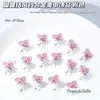 Desenho Animado Fofo Sino de Vento Laço Flor Unha Arte Joia Liga de Zinco Sino de Vento Flor Estéreo Cor Macaron Acessórios para Unha
