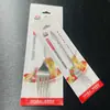 Precio Especial al por Mayor Tenedor Occidental de Acero Inoxidable Tenedor Grueso para Pasta y Fruta Empaque Individual Empaque con Tarjeta de Papel Ruixin