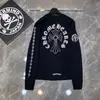 Camiseta de manga larga de la marca de moda transfronteriza Chrome Heart, algodón puro, unisex, corte holgado, en stock para venta al por mayor