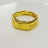 Anillo para Hombre Vietnam Shajin Seiko Anillo Grueso Rubio Fucai Grande Joyería Comercio Electrónico Suministro en Vivo Venta al por Mayor