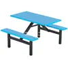 Empleado Estudiante Acero Inoxidable 4 Mesas y Sillas de Restaurante Conectadas Mesa y Sillas de Comedor de Comedor de Personal Fábrica Escuela Comedor de Escuela Nuevo Estilo