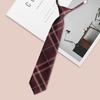Corbata JK para Estudiantes Femeninas Estilo Japonés Uniforme Escolar Cuadros Accesorio Perezoso Estilo Universitario Corbata Ins para Hombres