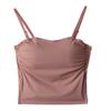 Mulheres CANVAUS-pescoço Camisole Backless desenhos animados peito-livre Underwear estilo coreano curto slim-fit plissado top plissado