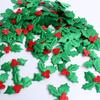 Simulación Hojas Verdes de Navidad Bola de Navidad Artesanías Regalos Adorno para la Cabeza Corona Trébol Irlanda DIY Hecho a Mano Transfronterizo
