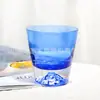 Taza para ver el Monte Fuji estilo japonés, alto valor estético, taza creativa de cristal de hielo iceberg, vaso de whisky para uso doméstico