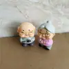 Decoración de Pastel de Cumpleaños para Abuelo y Abuela Shou Gong Shou Po Shou Melocotón Shou Xing Dios de la Riqueza Vestido de Repostería Adornos de Cumpleaños