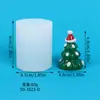 Molde de Silicone para Vela Perfumada Série de Natal DIY Papai Noel Árvore de Natal Decoração Enfeites Molde para Fazer
