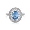 Estilo europeu e americano estilo francês s925 sterling silver mulheres anel 8a zircão azul doces deslumbrantes jóias femininas acessórios atacado