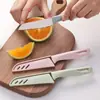 Faca de frutas de aço inoxidável, descascador de frutas doméstico, faca dobrável portátil para descascar, faca multifuncional para descascar melão