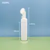 Botella de Mousse Limpiador Blanco Plástico PET Tipo Prensa Botella Espumosa para Limpiador Facial 100-250ml Botella Espumosa con Cabezal de Cepillo