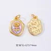 Acessórios de Pingente de Flor com Gotejamento de Óleo Pérola de Jardim Dourado Estilo Antigo, Pulseira de Corda Trançada Multicolorida Acessórios Semi-Acabados