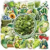 Compra directa transfronteriza de 56 pegatinas impermeables creativas decorativas para cuaderno de temática de plantas verdes frescas para alimentos y estilo de vida