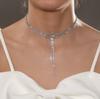Collar Creativo de Corazón de Durazno Amor para Mujer Ins Nicho Personalidad Lujo Ligero Avanzado Diamante Rosa Dulce Amor Cadena Clavícula Venta al por Mayor