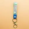 Chaveiro criativo de corda de couro de borracha macia de PVC arco-íris, acessórios de boneca fofa, chaveiro de bolsa para casal, acessórios
