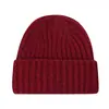 Gorro de Lana Tejida para Mujer, Gorro Grueso Cálido de Otoño e Invierno, Sencillo de Color Sólido Resistente al Viento para Exteriores, Gorro para Clima Frío para Hombre