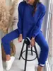 Conjunto de Sudadera Amazon Otoño con Diseño Patchwork, Nuevo 2026 Conjunto de Sudadera y Pantalones Falsos de Dos Piezas, Marca de Moda Independiente, Algodón Azul y Naranja
