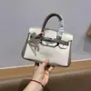 Bolso de Mano para Mujer Nuevo de Cuero Genuino Bolso Tote Bloque de Color Bolso Socialité Platino Textura de Lichi de Moda Bolso de Hombro Único Bolso Cruzado para Mujer