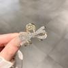 Pinza para el pelo con forma de pinza estilo japonés lindo, pinza para el pelo con lazo de pedrería, pinza simple para flequillo de niña, pinza superior popular, para coleta media, tamaño pequeño, verano