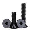 Tornillo de cabeza avellanada hexagonal de acero inoxidable 304 negro, tornillo de cabeza plana hexagonal, tornillo galvanizado negro M3M4M5mm
