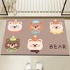 Alfombra de Dibujos Animados Alfombrilla Absorbente para Suelo de Baño Hogar Barro de Diatomeas Entrada de Baño Antideslizante Secado Rápido Felpudo