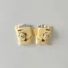 Luvas de Bebê Coreanas Yipan Outono e Inverno Novo Urso Fofo Cinco Dedos Crianças Quentes Meio Dedo Luvas de Bebê