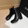 Botas de Punta Dividida Otoño/Invierno 20226, Botas para Mujer Tallas Grandes, Botas de Tacón Medio Grueso Moda Europea y Americana, Botas Martin para Mujer con Cremallera Lateral