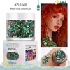 Carnaval Transfronteiriço Eid Al-Adha Festival de Música Pó Glitter Verde Gel com Lantejoulas Adesivos de Maquiagem para Corpo e Rosto