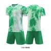 Uniformes de Futebol Infantil Conjunto de Manga Curta Uniformes de Treinamento para Competição Verão Respirável Estampado Uniformes de Equipe Esportiva de Futebol Camisa com Número Estampado