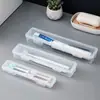 Bainabang Caja de Almacenamiento Portátil para Cepillo de Dientes Caja de Almacenamiento Visual Transparente para Viaje Pasta de Dientes Peine