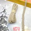 Suministro de Amazon: Cuerda de cáñamo de 5 yardas, tejido para ropa, zapatos y sombreros, accesorios creativos, rollo de lino decorativo navideño.