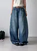 La nueva colección de otoño de Juzhi presenta jeans retro de estilo coreano de cintura alta, holgados y de pierna ancha 65023