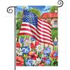 Bandera de Jardín para el Día de la Independencia Más Vendida de Amazon, Bandera Festiva Americana con Estampado de Estrellas y Rayas, Material de Lino, Bandera Decorativa para Exteriores
