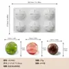 Modelo Criativo Transfronteiriço Novo Molde de Silicone de Grau Alimentício com 6 Cavidades para Mousse de Fruta Pêssego Pudim de Chocolate Personalização