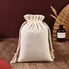 Bolsa de Algodão com Cordão, Bolsa de Armazenamento de Algodão e Linho com Cordão, Pequena Bolsa de Tecido, Saquinho de Algodão e Linho com Cordão