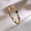 Pulseira com Fivela de Nariz de Porco em Zircônia Banhada a Ouro Real 18K Pulseira de Luxo Acessível High-End Joia de Mão Elegante da Moda Atacado