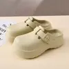 Novos Chinelos Baotou para Mulheres, Sola Grossa, Respiráveis, Sapatos Birkenstock para Usar na Rua, Antiderrapantes, Leves, Impermeáveis, Chinelos Deslizantes Macios