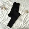 Pantalones de Mezclilla Elásticos Talla Grande para Mujer, Hermanas de Talla Grande hasta 200 jin pueden usar, Pantalones Largos Skinny Adelgazantes de Cintura Alta para Mujer