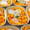 Caixa de Embalagem Descartável Tailandesa em Forma de U Polpa de Manga com Arroz Doce Sushi Caixa de Piquenique Molho para Mergulho Mochi Embalagem Mochi