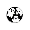Broche Fantasma Preto e Branco Cruzado Halloween Emblema Desenho Animado Jaqueta Bolsa Acessório de Personalidade Pino