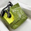 Sacola de Compras Verde para Camping Sacola Plástica Impressão em Cor Personalizada Saco Tecido de Armazenamento Sacola de Exposição Atacado Impressão Logotipo da Marca