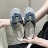 Zapatillas de Media Punta Cerradas Bordadas con Encaje de Estilo Artístico para Mujer, Uso Exterior de Verano, Sandalias de Lino con Suela Suave, Mocasines Perezosos Retro