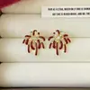 Novos Brincos de Fogos de Artifício Vermelhos para Outono e Inverno Feminino, Lindo e Único Brincos de Nicho 2025 Estilo Quente Luxo Acessível Brincos de Alta Qualidade