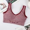 Ropa interior de algodón sin costuras de nuevo color para las Cuatro Estaciones, top sexy deportivo con espalda en U grande y diseño de pecho fruncido, chaleco de belleza para mujer